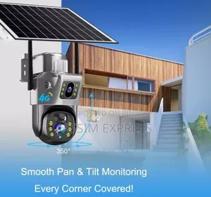 ሲም ካርድ ሚቀበል + በቻርጅ ሚሰራ + Solar Panel Ptz Security Camera