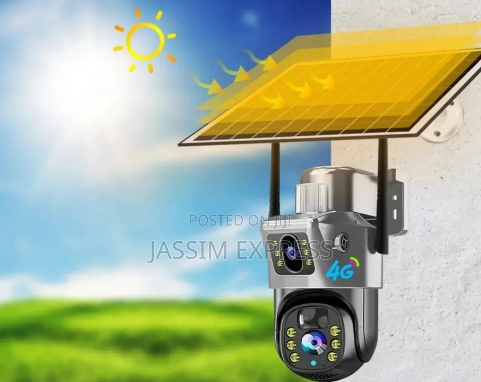 ሲም ካርድ ሚቀበል + በቻርጅ ሚሰራ + Solar Panel Ptz Security Camera