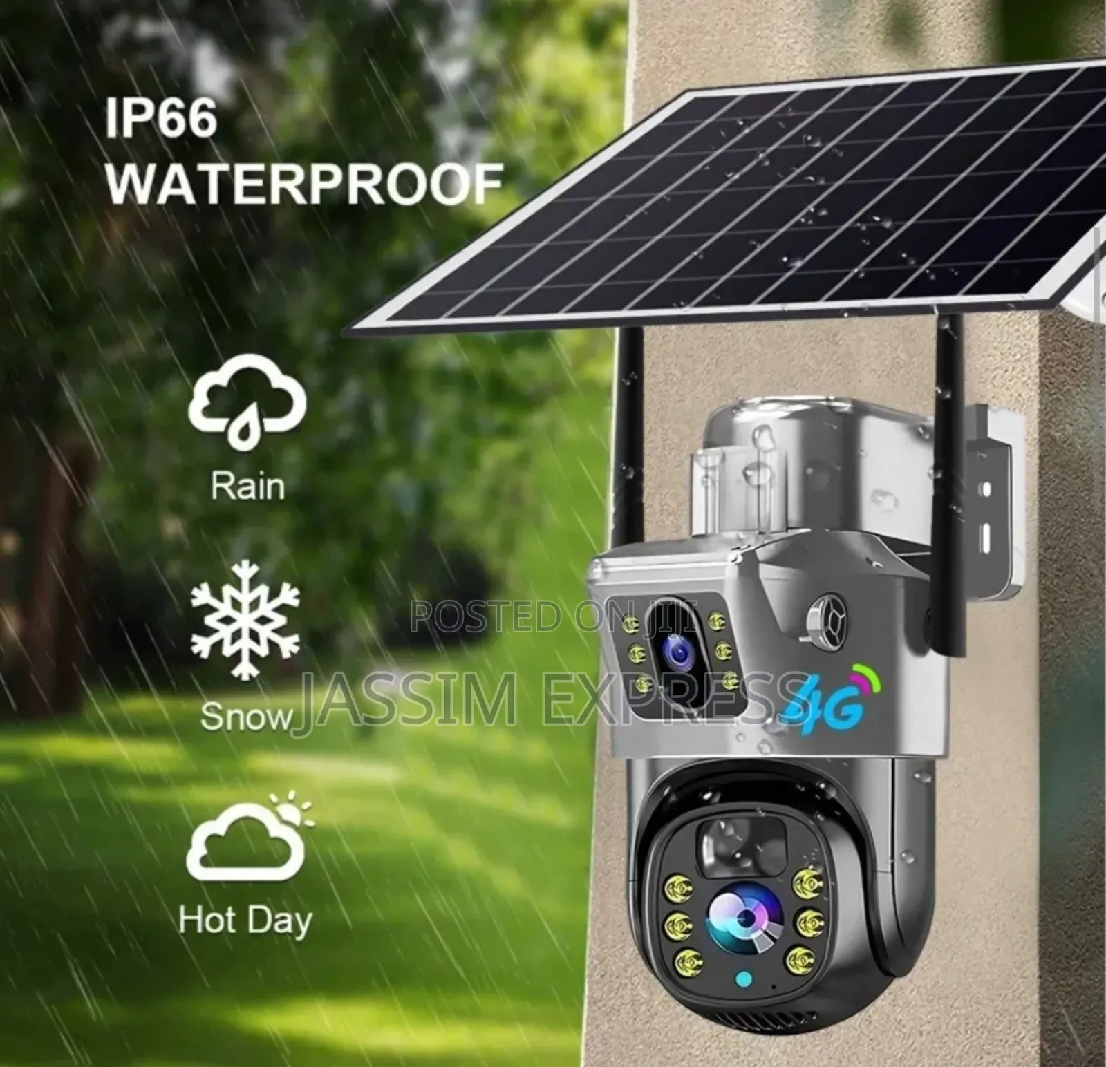 ሲም ካርድ ሚቀበል + በቻርጅ ሚሰራ + Solar Panel Ptz Security Camera