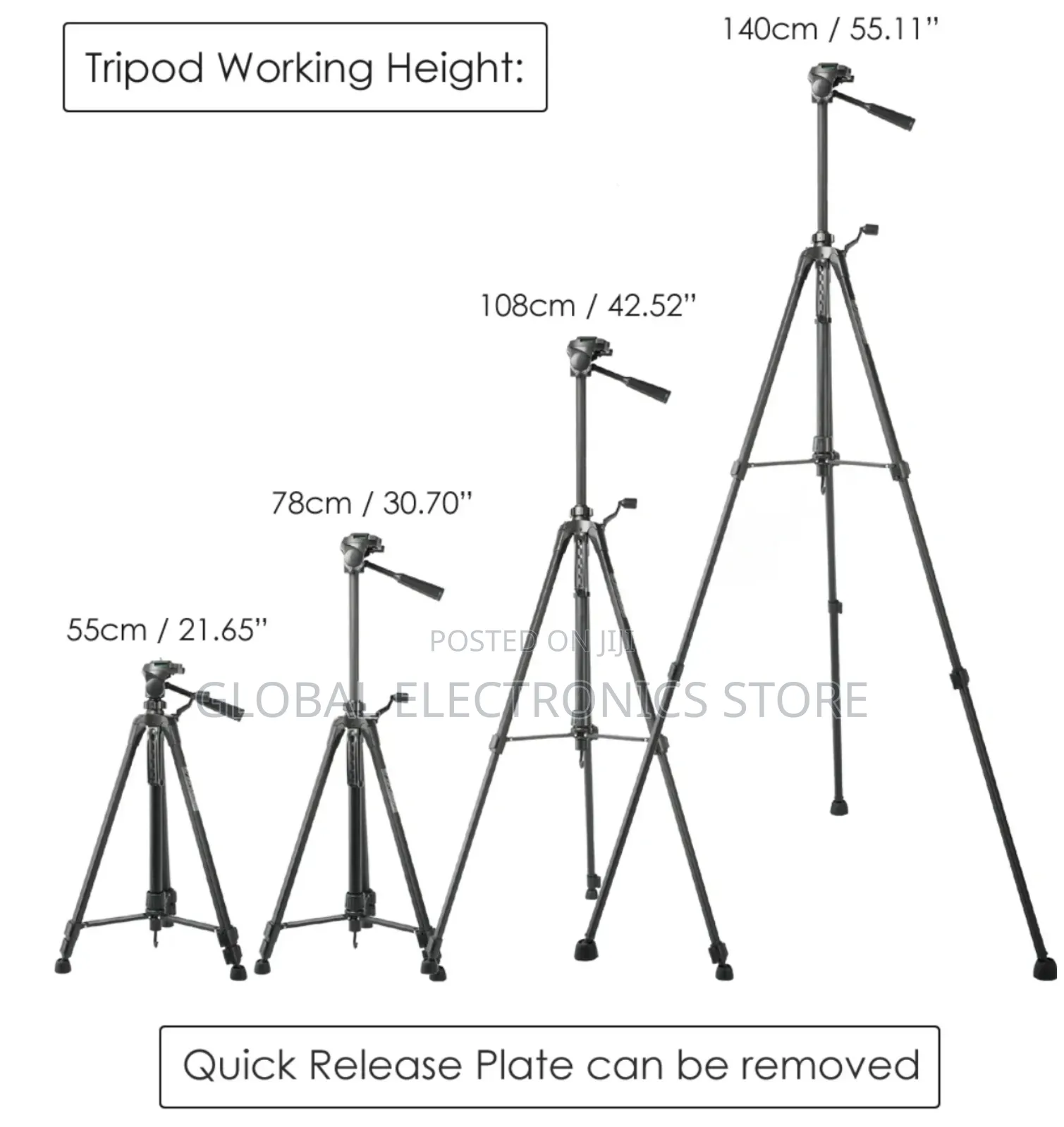 Professional Portable Aluminium Alloy Tripod Stand