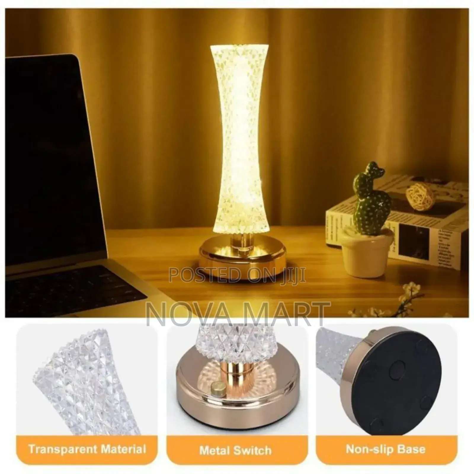 Portable Crystal Desk Lamp