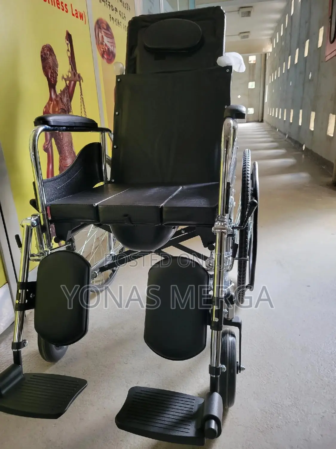 Toilet Wheelchair貶4brakes and Foot Rest for the Elderly0፪ዊልቼ