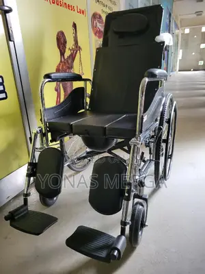 Commode Wheelchair With Castors-Stainless Steelس喀wheelchair
