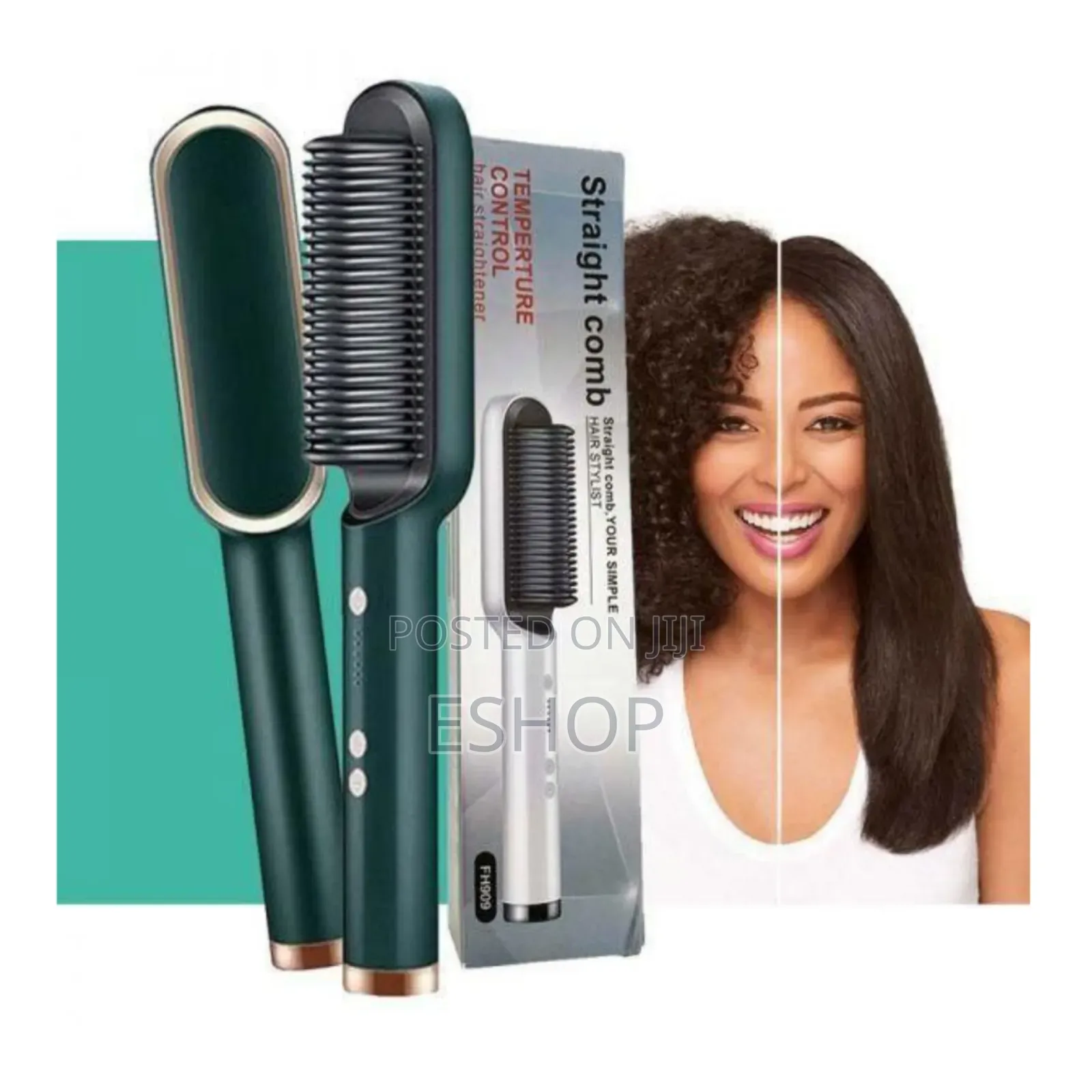 Ergonomic Straight Comb: Painless Styling for Long Sessions"