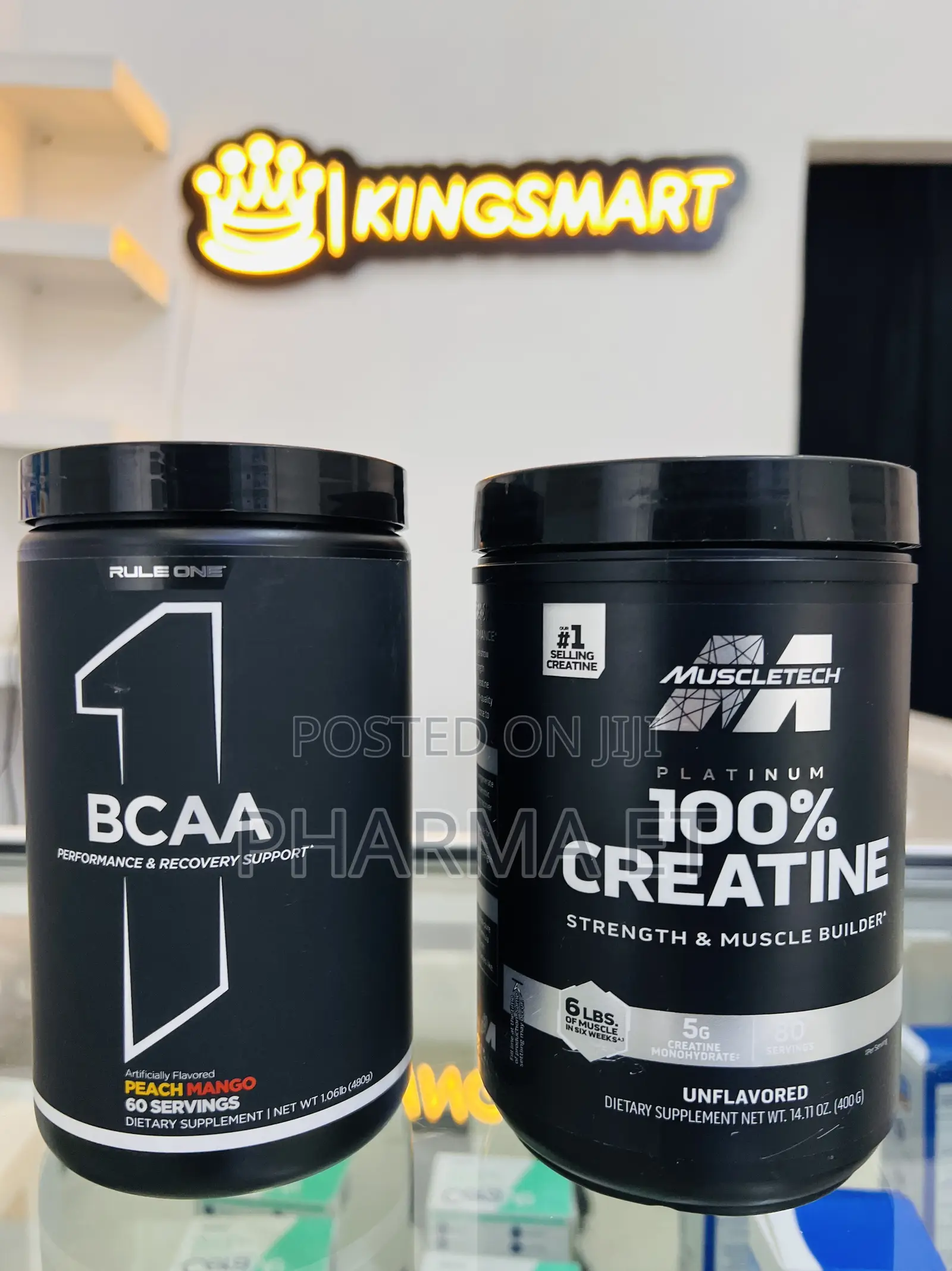 Platinum Creatine Monohydrate and Rule 1 Bcaa 60 Servings