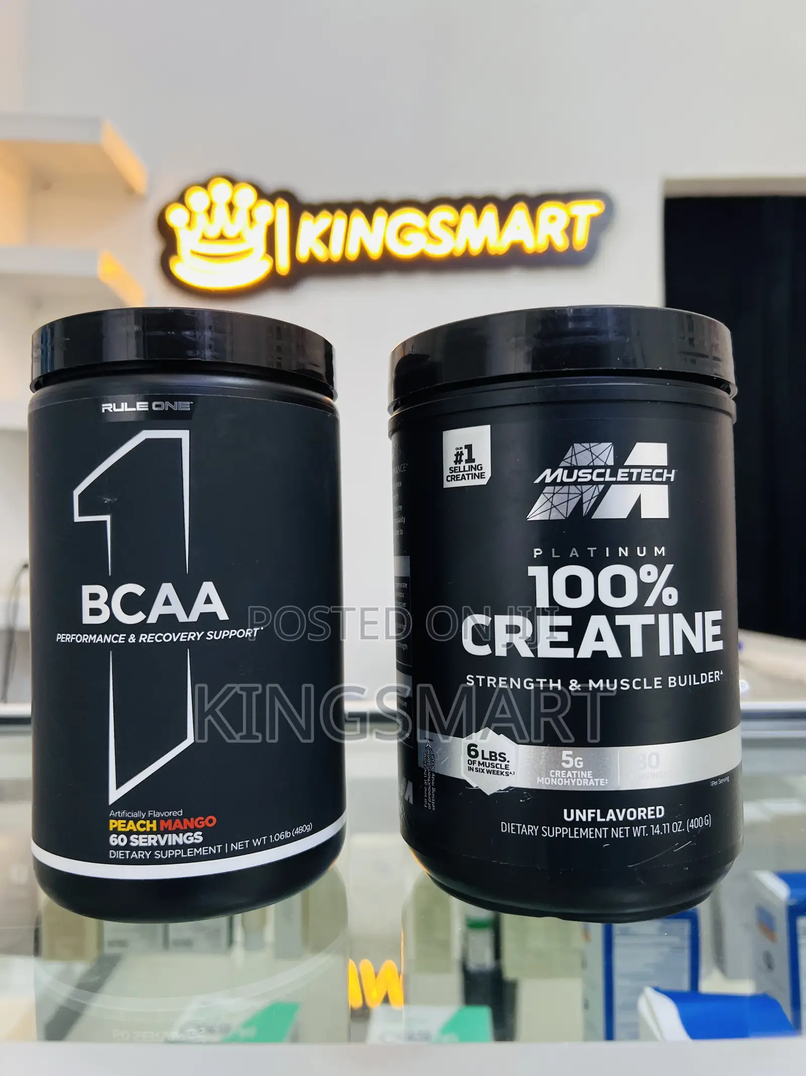 80 Servings Creatine Monohydrate and 60 Servings Bcaa