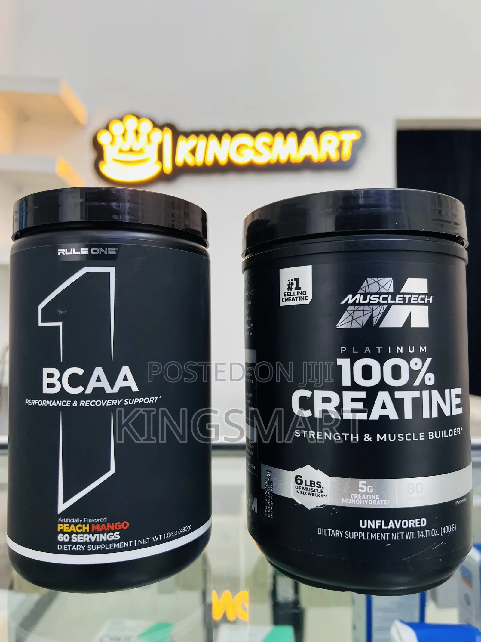 Platinum Creatine 80 Servings and Rule 1 Bcaa 60 Servings