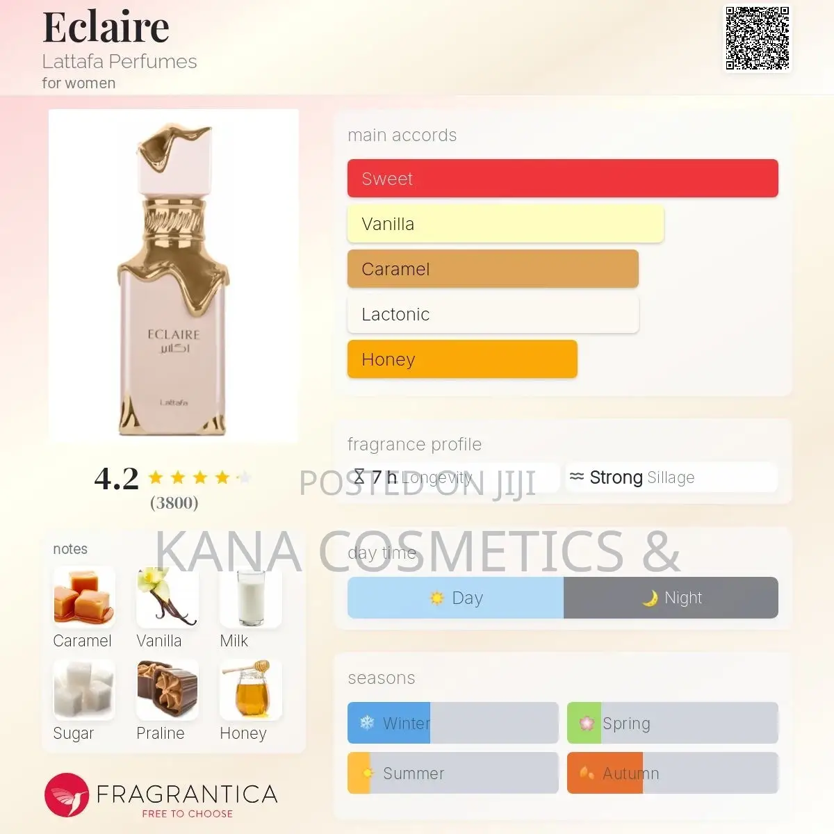 Sweet Vanilla Perfume - Eclaire Lattafa