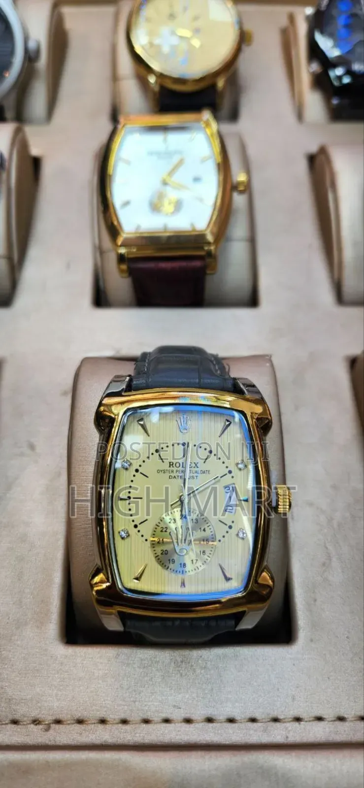 Brand Leather Rolex Watch