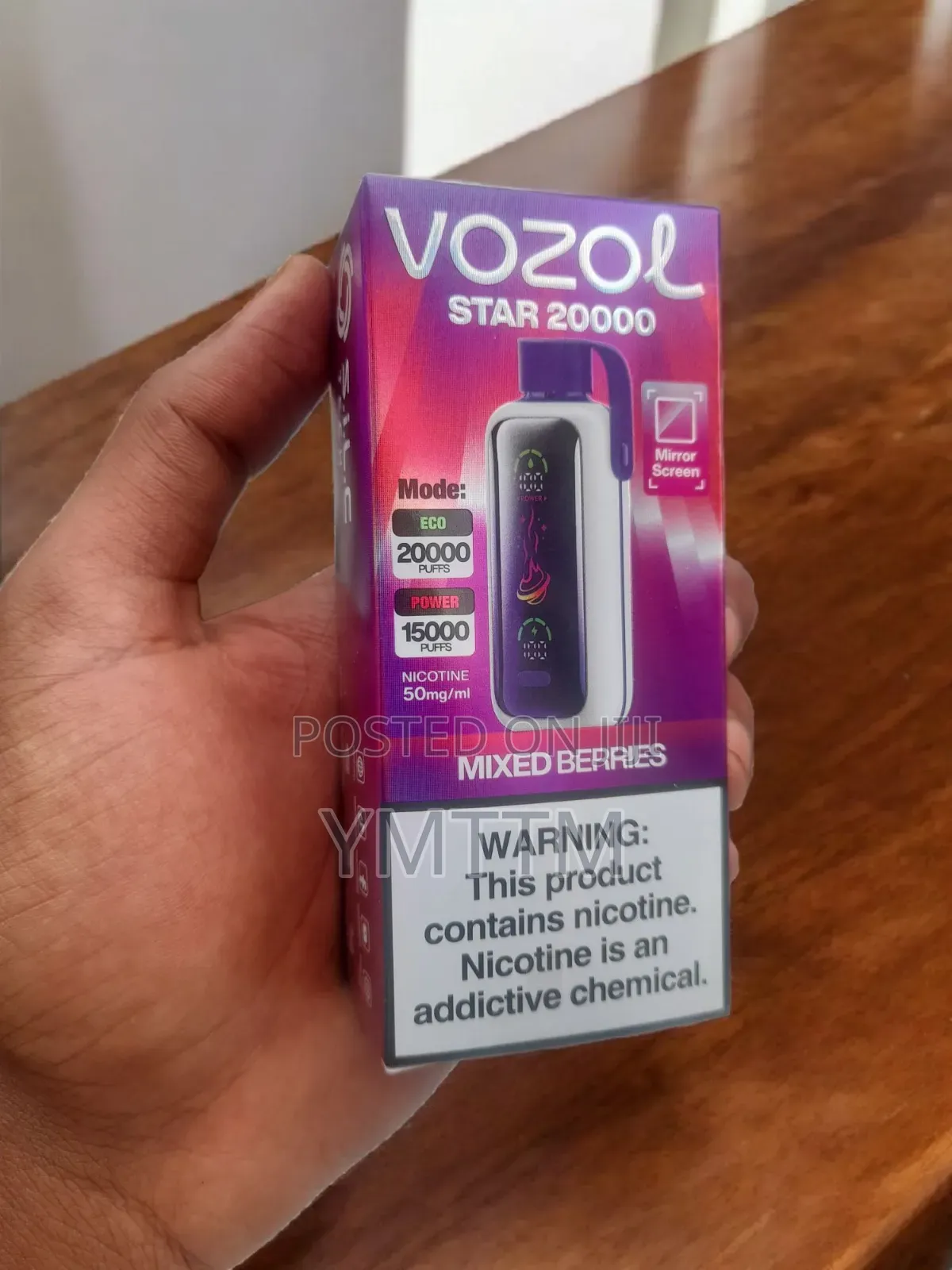 Vozol Star Vape * New Item* 20,000puff in Mixed Berries
