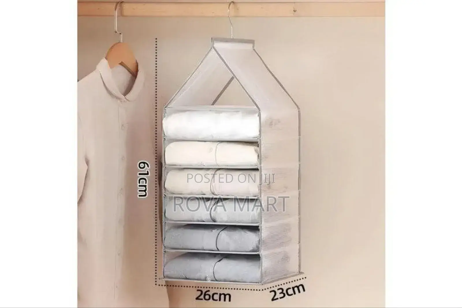Vibe Geeks Wardrobe Hanging Storage Bag Cabinet Organizer