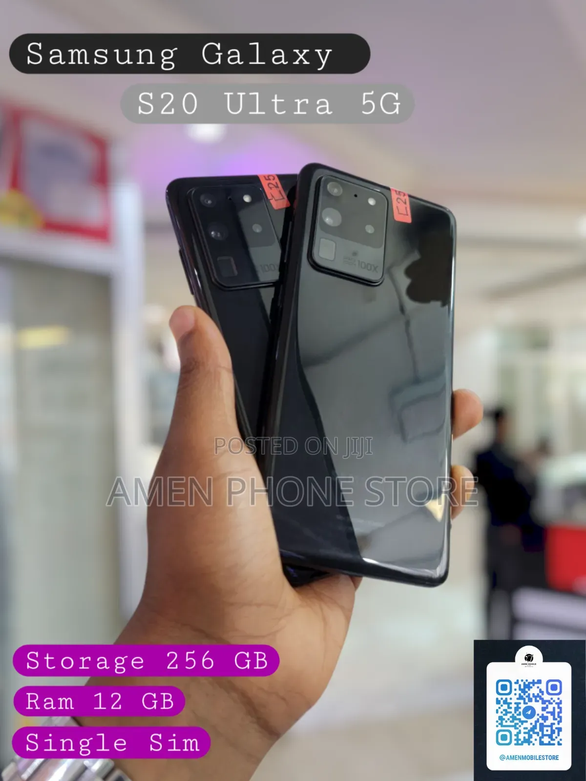 New Samsung Galaxy S20 Ultra 5G 256 GB Black