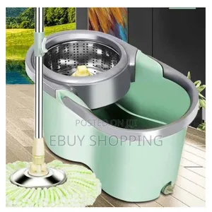 Photo - Heavy-Duty Mop for Hard Floors + Splash Guard Bucket