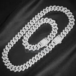 Photo - Rhine Stone Cuban Link Chain and Bracelet