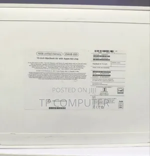 New Laptop Apple MacBook Air 2024 M3 13-Inch 16GB Apple M3 SSD 256GB