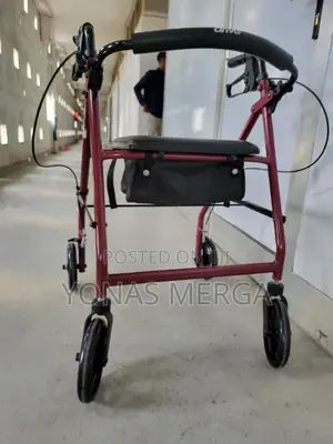 Photo - Walker//Walking Frame With 8 Inch Wheels ( Rollator) 4kg