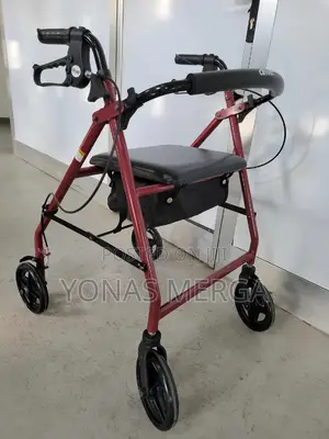 Photo - Walker With Seat, Hiker 4 Wheels(Black Color)خحfold/Rollator