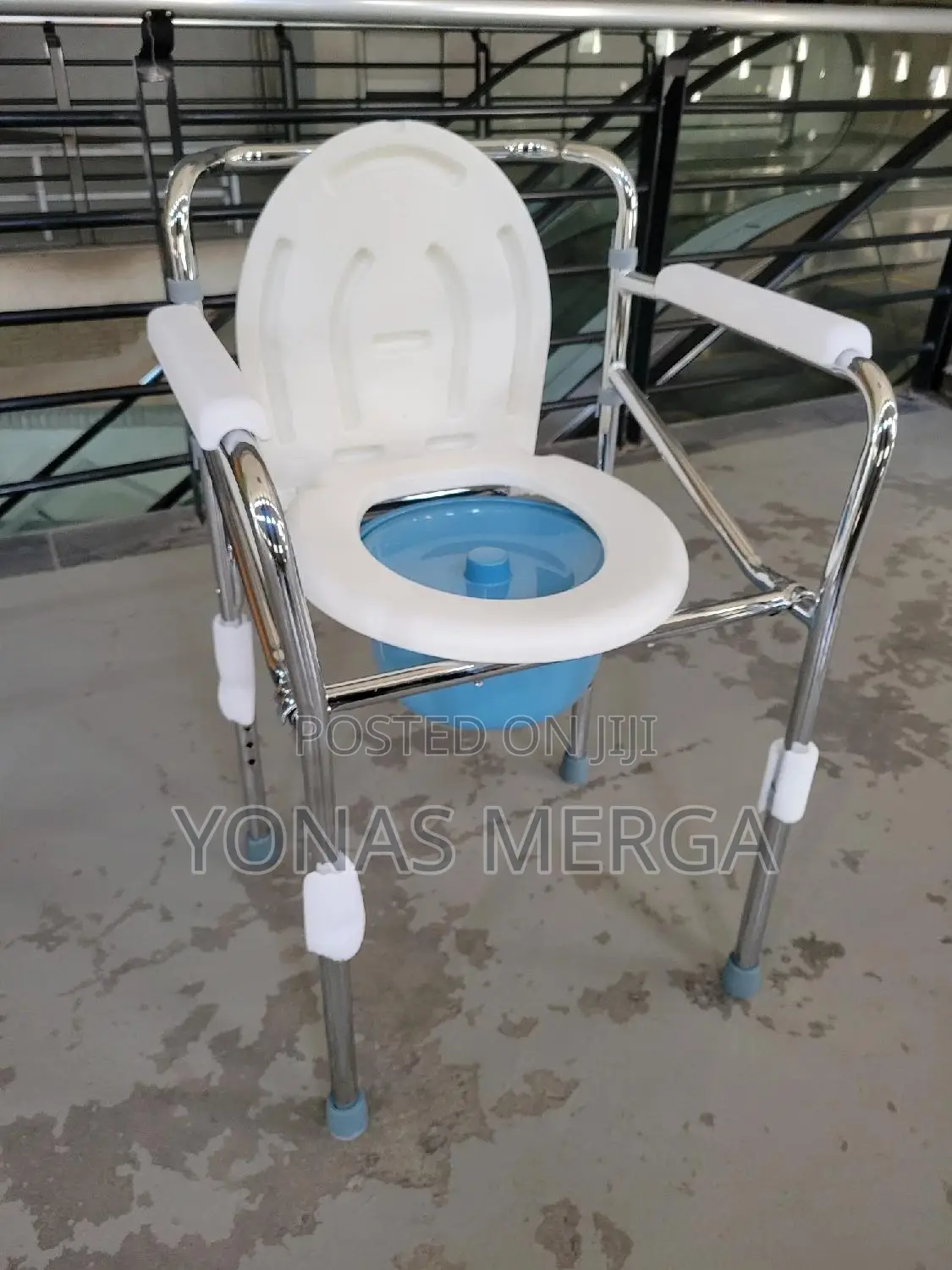 Toilet, Foldable, Height Adjustment, 6 Levels, Nursing Care