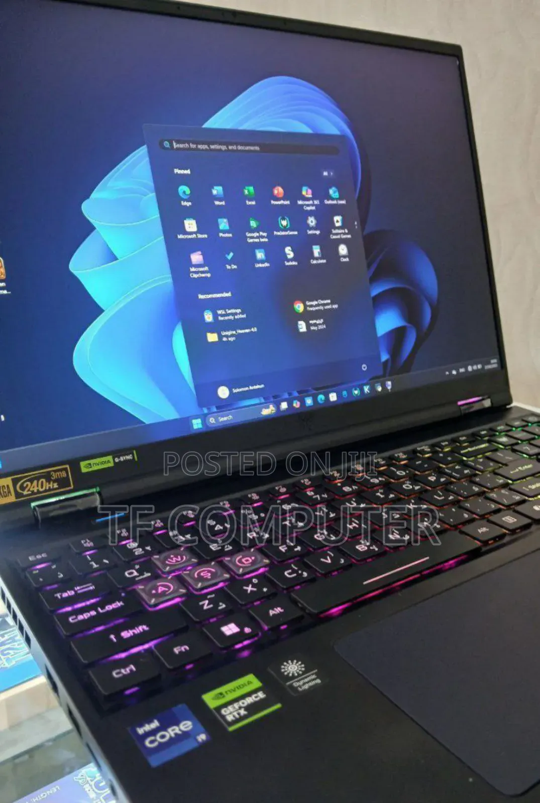 New Laptop Acer Predator Helios Neo 16 16GB Intel Core I9 SSD 1T