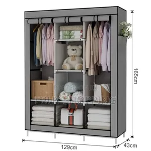 **Versatile Mobile Wardrobe – Easy Setup, Elegant Finish**