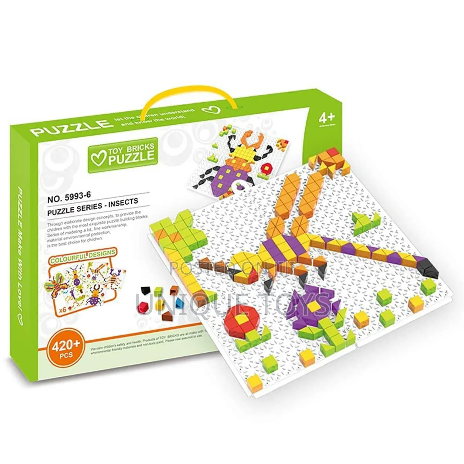 6-in-1 Building Block Puzzle Series Set, 420 Pieces