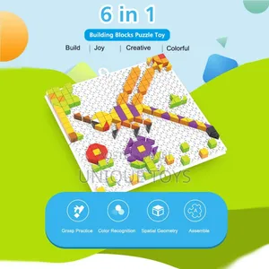 6-in-1 Building Block Puzzle Series Set, 420 Pieces