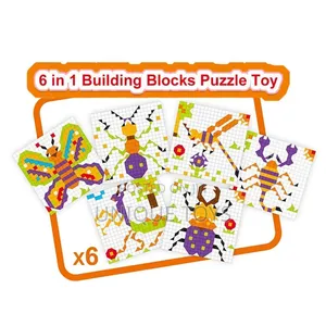 6-in-1 Building Block Puzzle Series Set, 420 Pieces