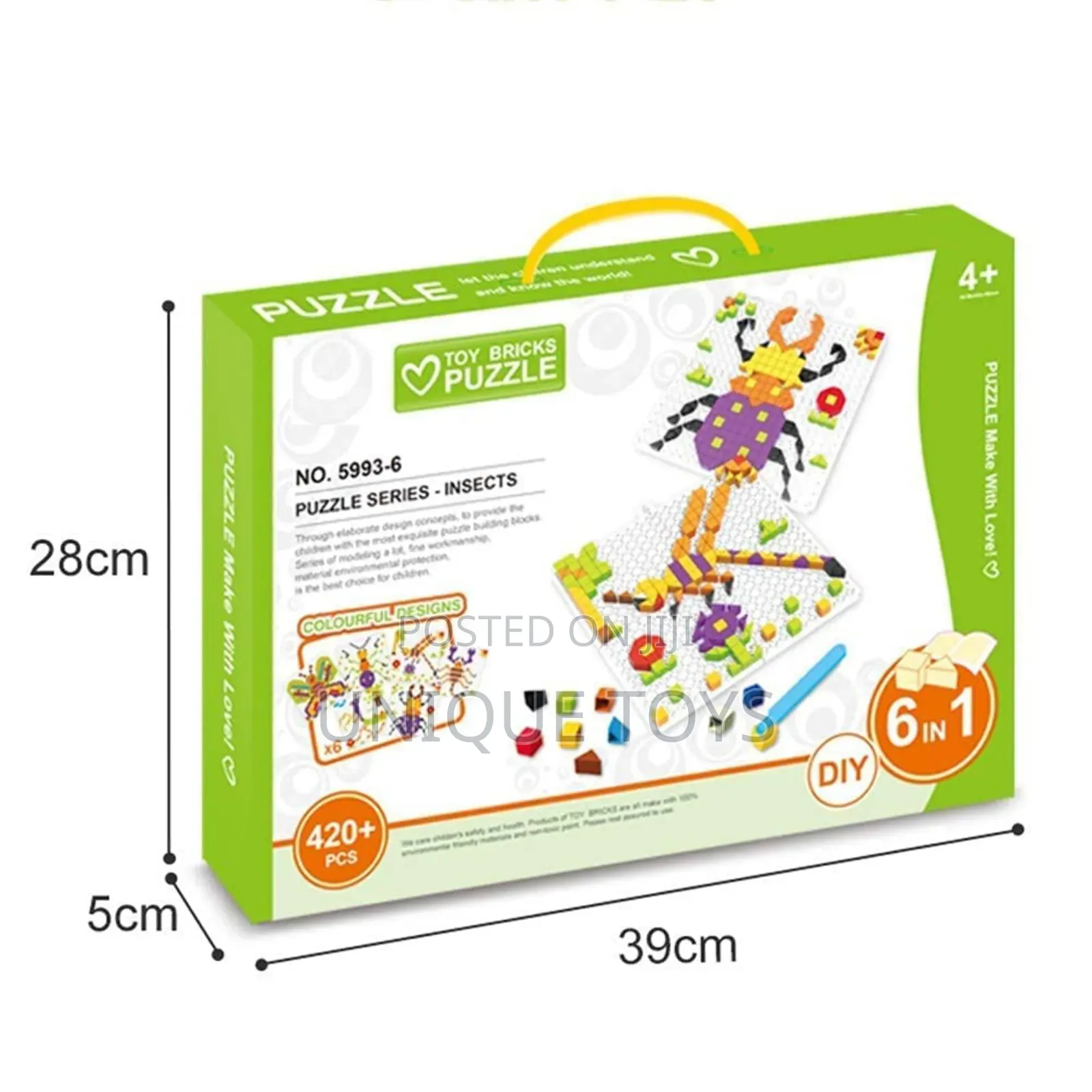 6-in-1 Building Block Puzzle Series Set, 420 Pieces