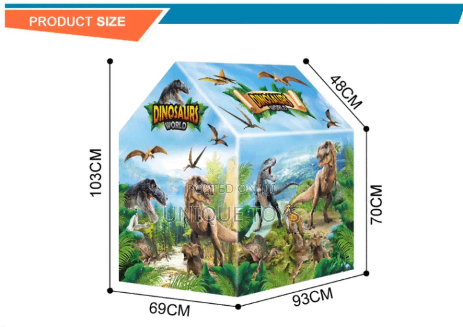 Dinosaur-Themed Diy Pop-Up Play Tent