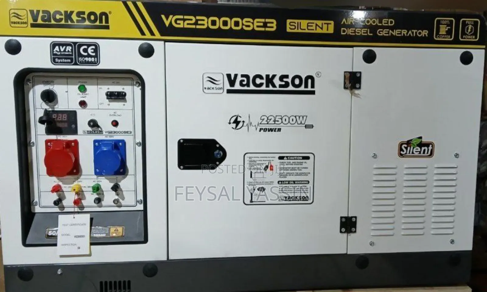 Vackson Air Cooled 18kw 22kva