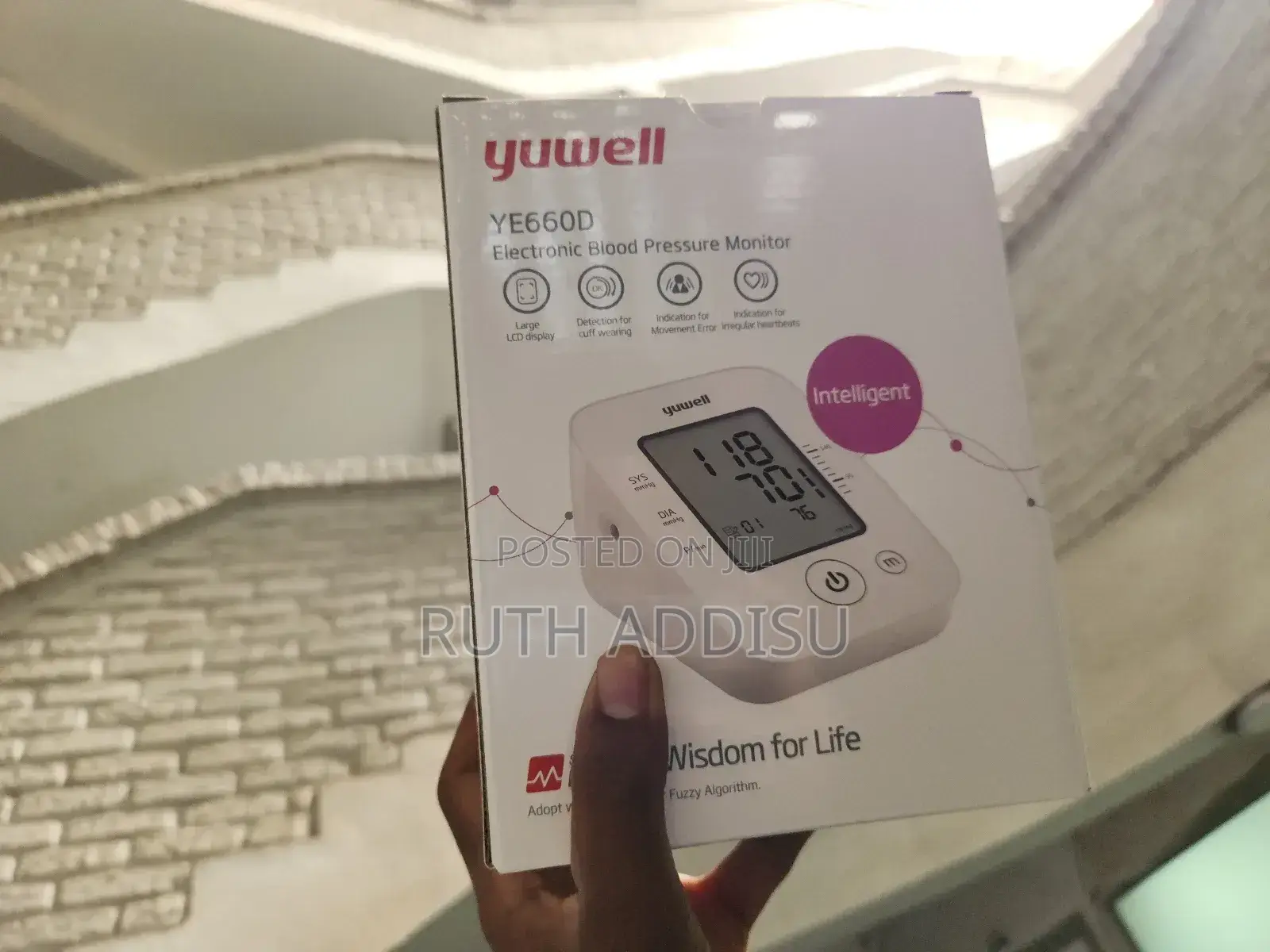 Model Ye660d Yuwell Blood Pressure Monitor Medical Bp New