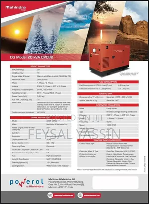 Mahindra Generator 20 Kva Cpcb2