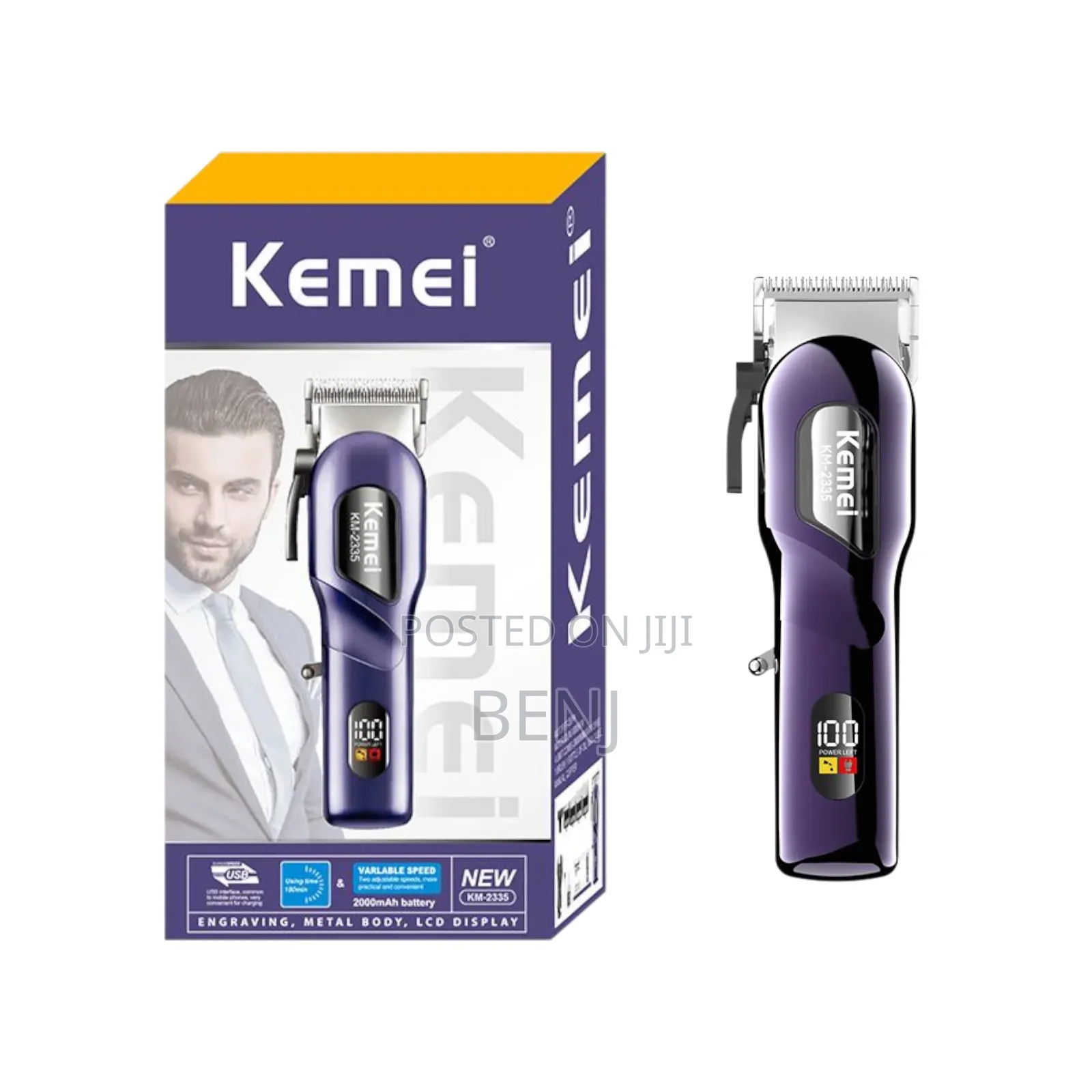 Kemei Km-2335 Professional Rechargable Hair Clipper | Shaver