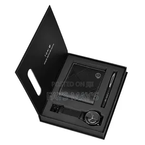 Tomi 3pcs Luxury Business Gift Box Set Men Watch Wallet Gift