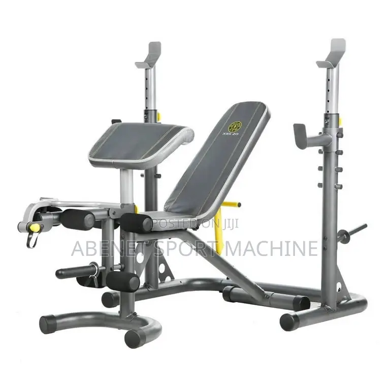 New Adjustable Bench With Barbell Rack and Leg Extension