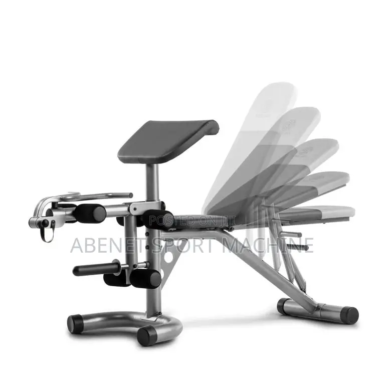 New Adjustable Bench With Barbels Rack and Leg Extension