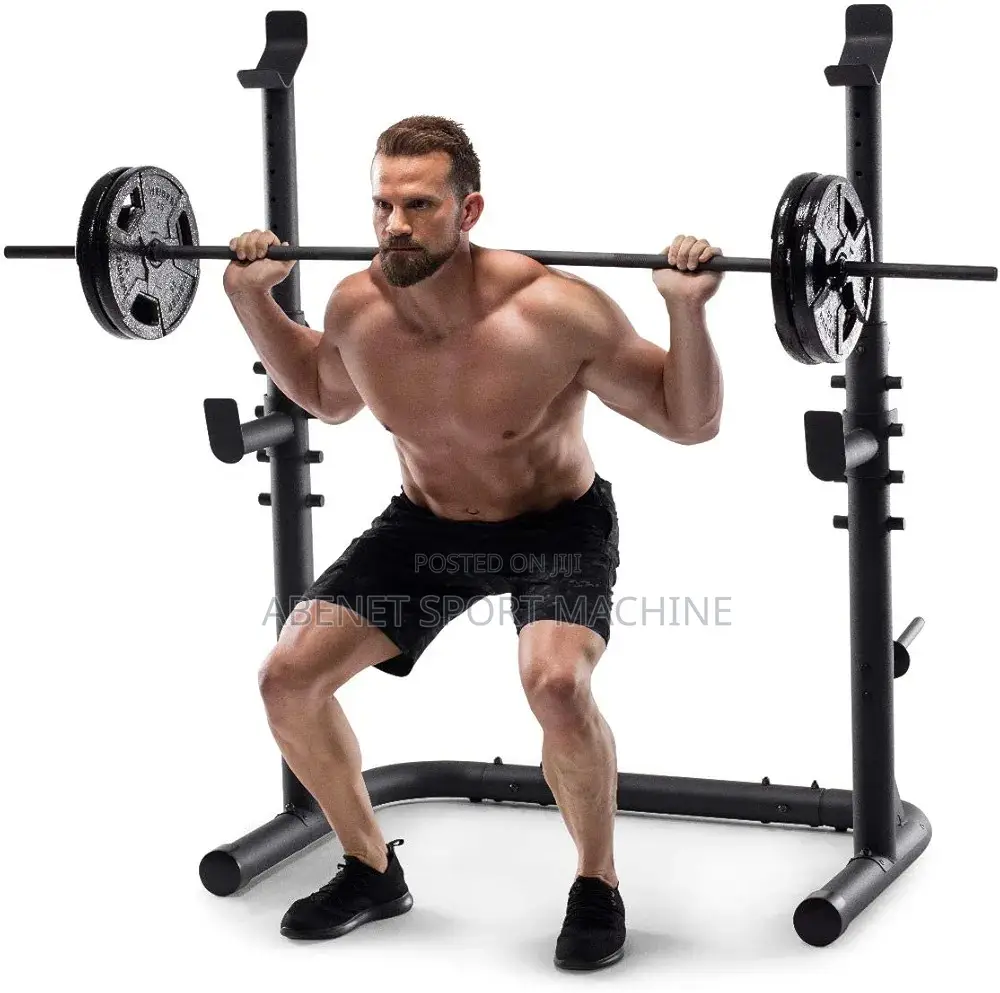 New Adjustable Bench With Barbels Rack and Leg Extension