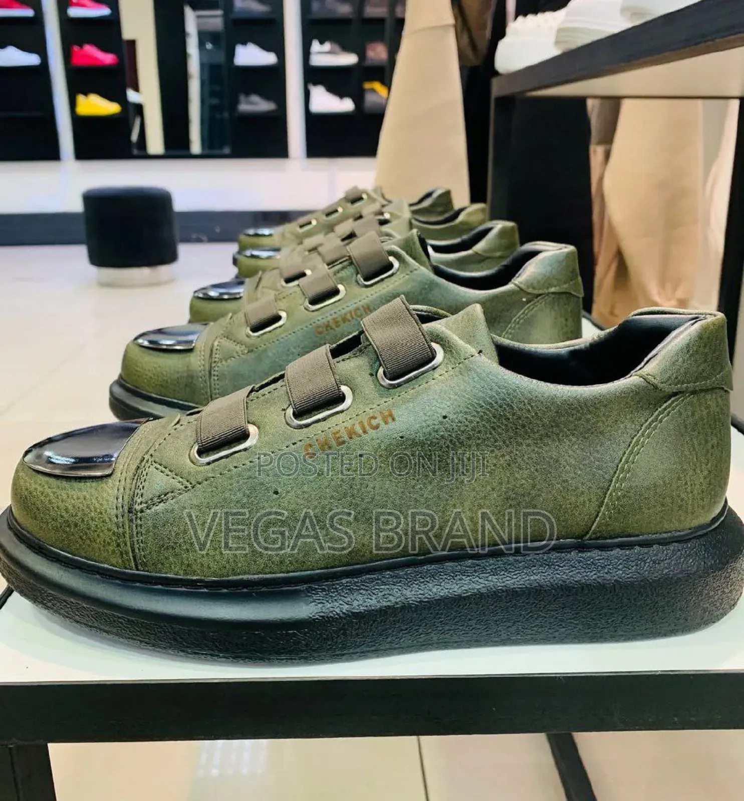 Chekich Light Green Sneakers Master Quality Shoes