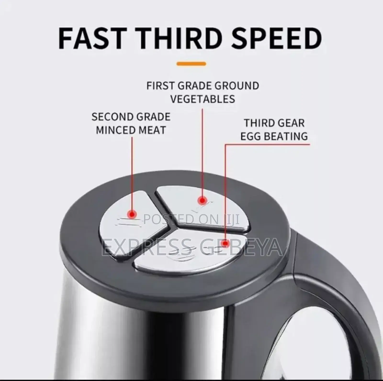 Electric Food Chopper የስጋና ሽንኩርት መፍጫ