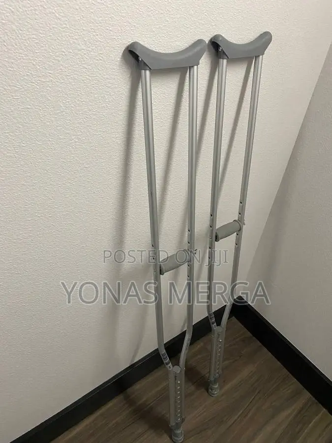 Crutches/Kranch/Comfortable Underarm Handgrip, Gray,Adult,5b