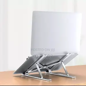 Photo - Foldable Height Adjustable Metal Frame Laptop Stand