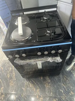 Photo - Alpha Oven 60/60 Black Free Standing Oven