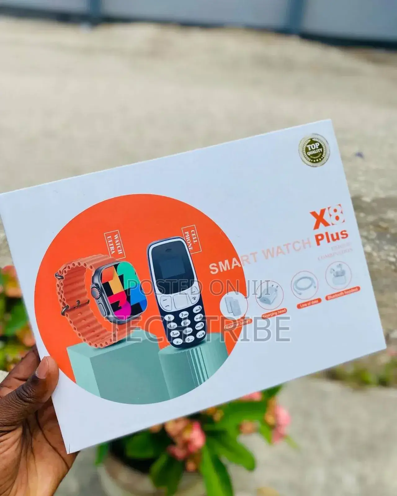 X8 Plus Smartwatch Accompanied by Various Gifts