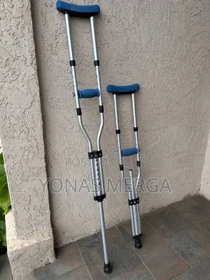 Photo - Crutches/ክራንች/Universal Size Comfort Pads Grips 4’11"-6'4"