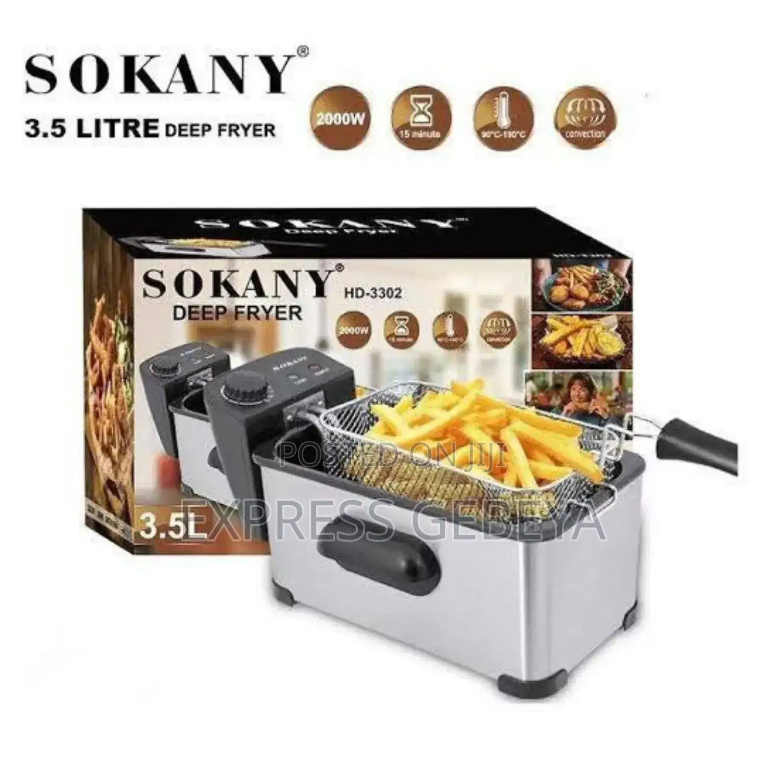 Sokany Deep Fryer የችብስ ማሽን