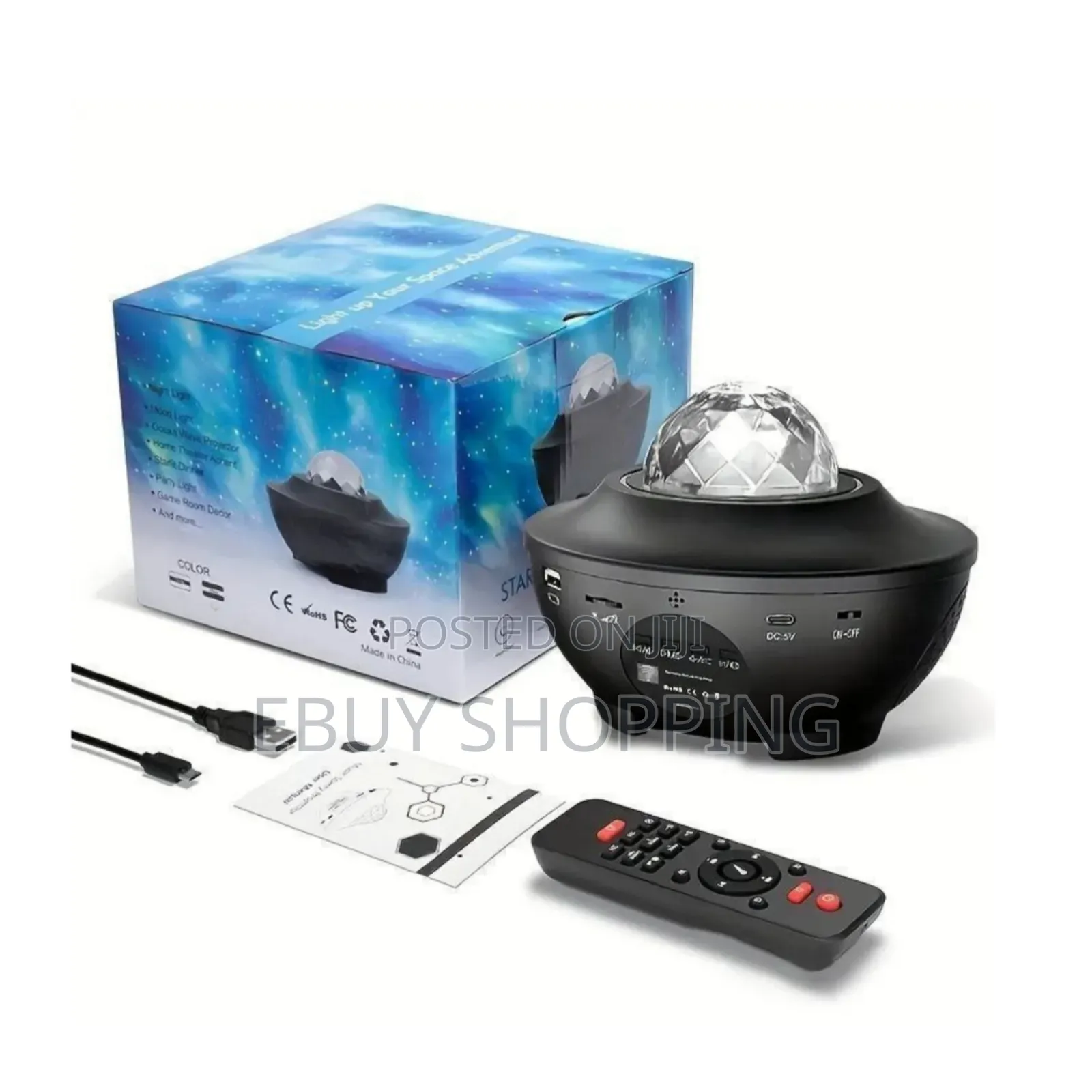 Nebula Glow Rotating Light–Ocean Waves+Adjustable Brightness