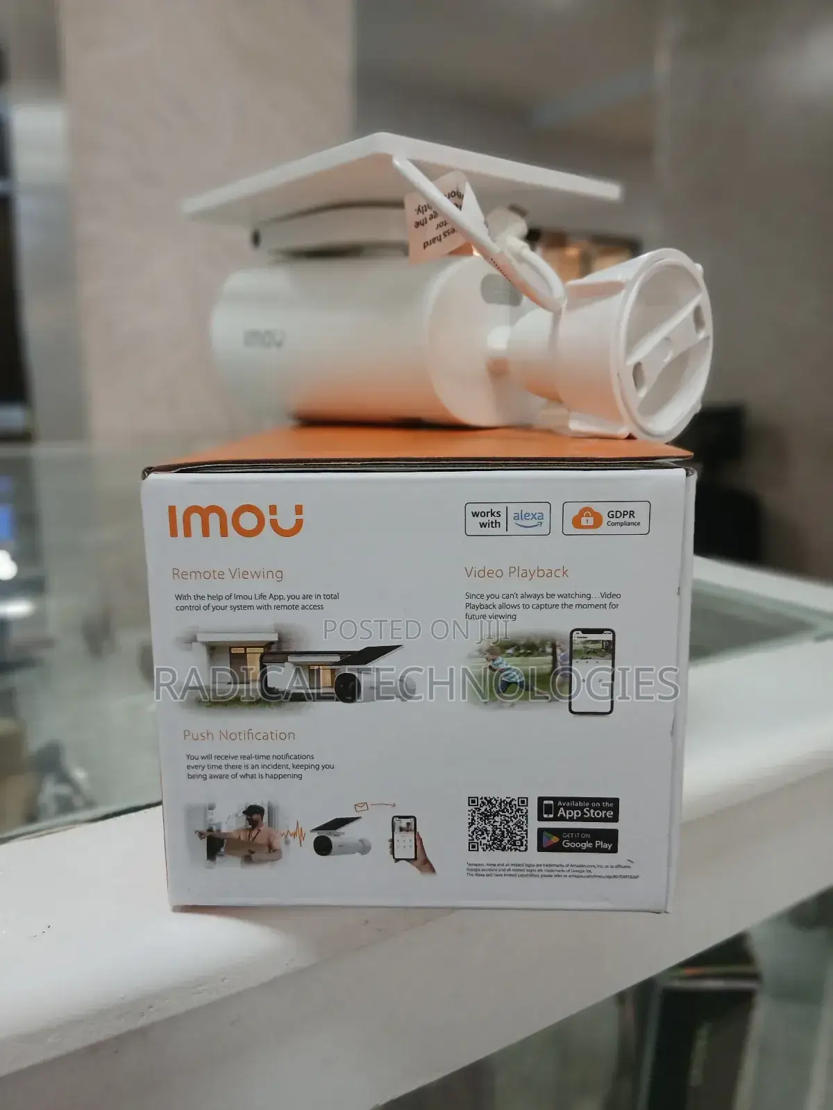 Imou Cell3c Security Camera With Solar Pannelቻርጁ 120ቀን የሚቆይ