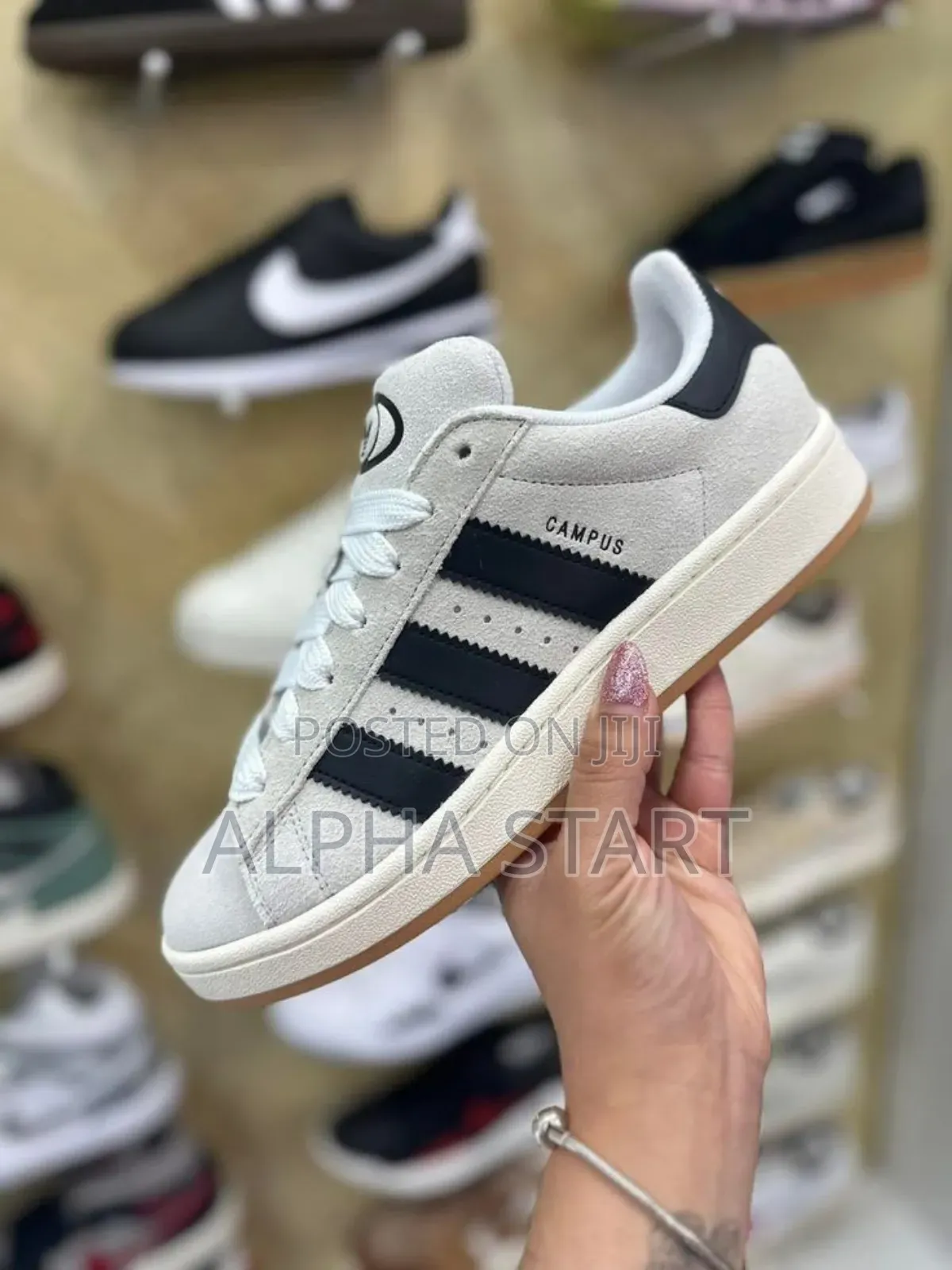 Adidas Campus Black Whit Strips High Master Quality Shoes