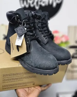 Photo - Timberland Black Lather Boots Master Quality Shoes for You