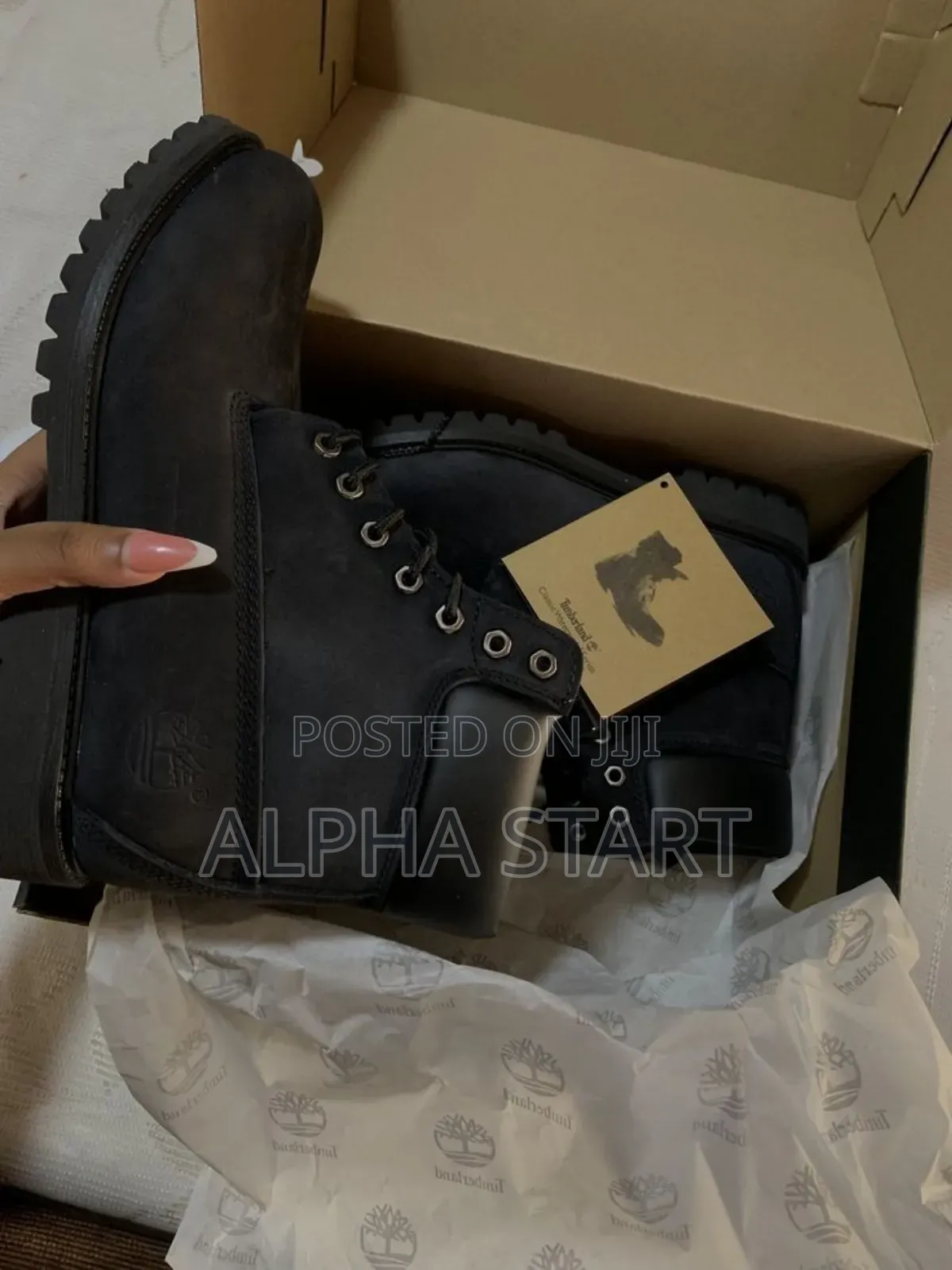 Timberland Black Lather Boots Master Quality Shoes for You